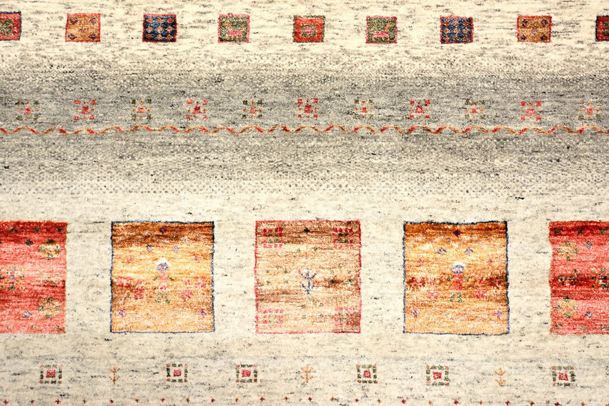 Dywan Gabbeh - Loribaft Indus kwadratowy  - 205 x 204 cm - kremowy