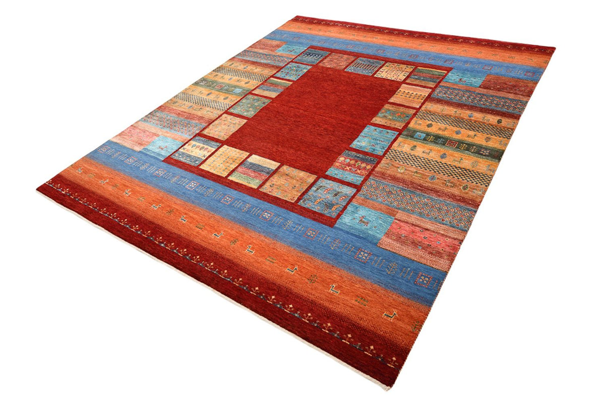 Dywan Gabbeh - Loribaft Indus - 249 x 206 cm - czerwony