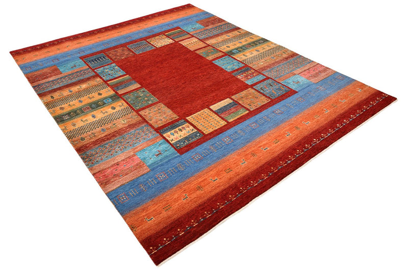 Dywan Gabbeh - Loribaft Indus - 249 x 206 cm - czerwony
