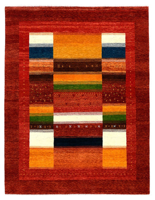 Dywan Gabbeh - Loribaft Indus - 259 x 203 cm - czerwony