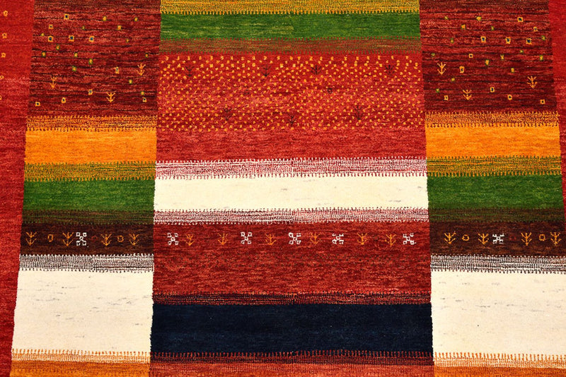 Dywan Gabbeh - Loribaft Indus - 259 x 203 cm - czerwony