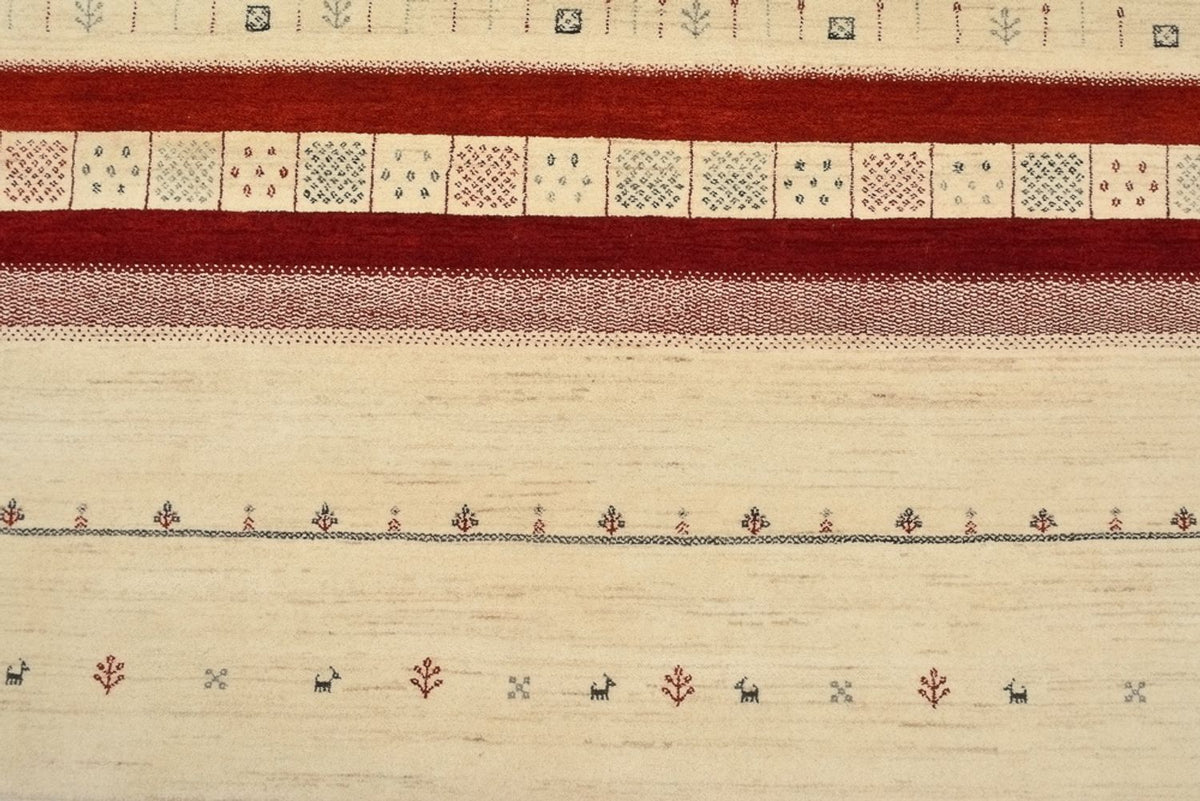 Dywan Gabbeh - Loribaft Indus - 297 x 198 cm - jasny beż