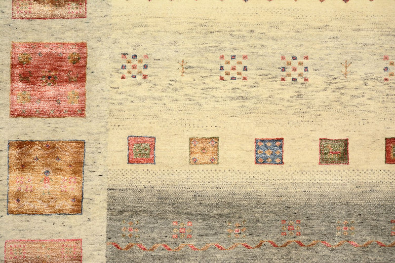 Dywan Gabbeh - Loribaft Indus kwadratowy  - 254 x 251 cm - jasny beż