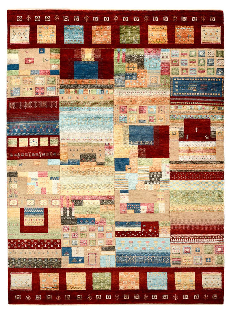 Dywan Gabbeh - Loribaft Indus - 240 x 178 cm - wielokolorowy