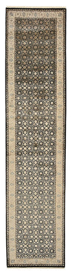 Biegacz Orientalny dywan - Bijar - Indus - 368 x 83 cm - ciemny beż