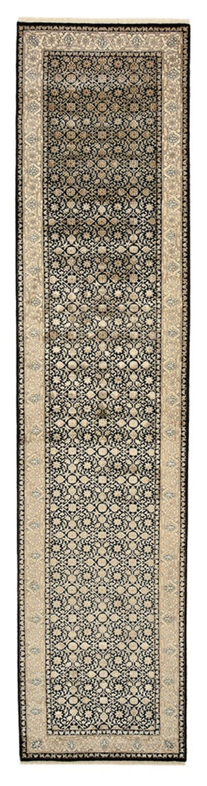 Biegacz Orientalny dywan - Bijar - Indus - 368 x 83 cm - ciemny beż