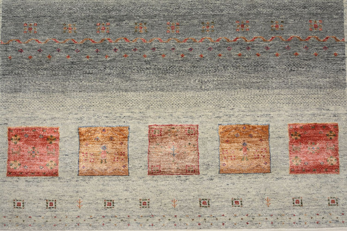 Dywan Gabbeh - Loribaft Indus - 304 x 208 cm - ciemny beż