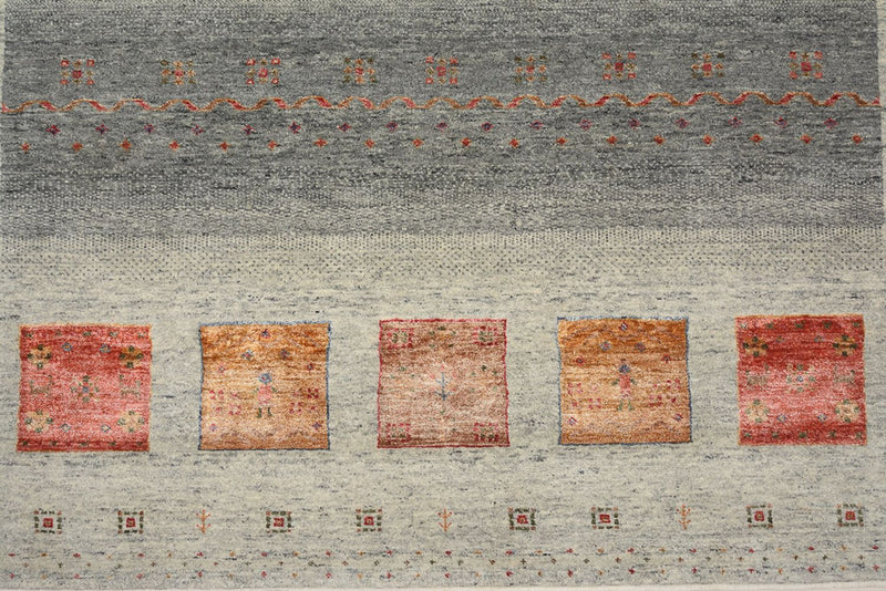 Dywan Gabbeh - Loribaft Indus - 304 x 208 cm - ciemny beż