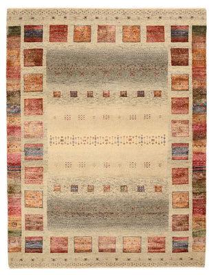 Dywan Gabbeh - Loribaft Indus - 207 x 158 cm - ciemny beż