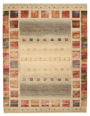 Dywan Gabbeh - Loribaft Indus - 207 x 158 cm - ciemny beż