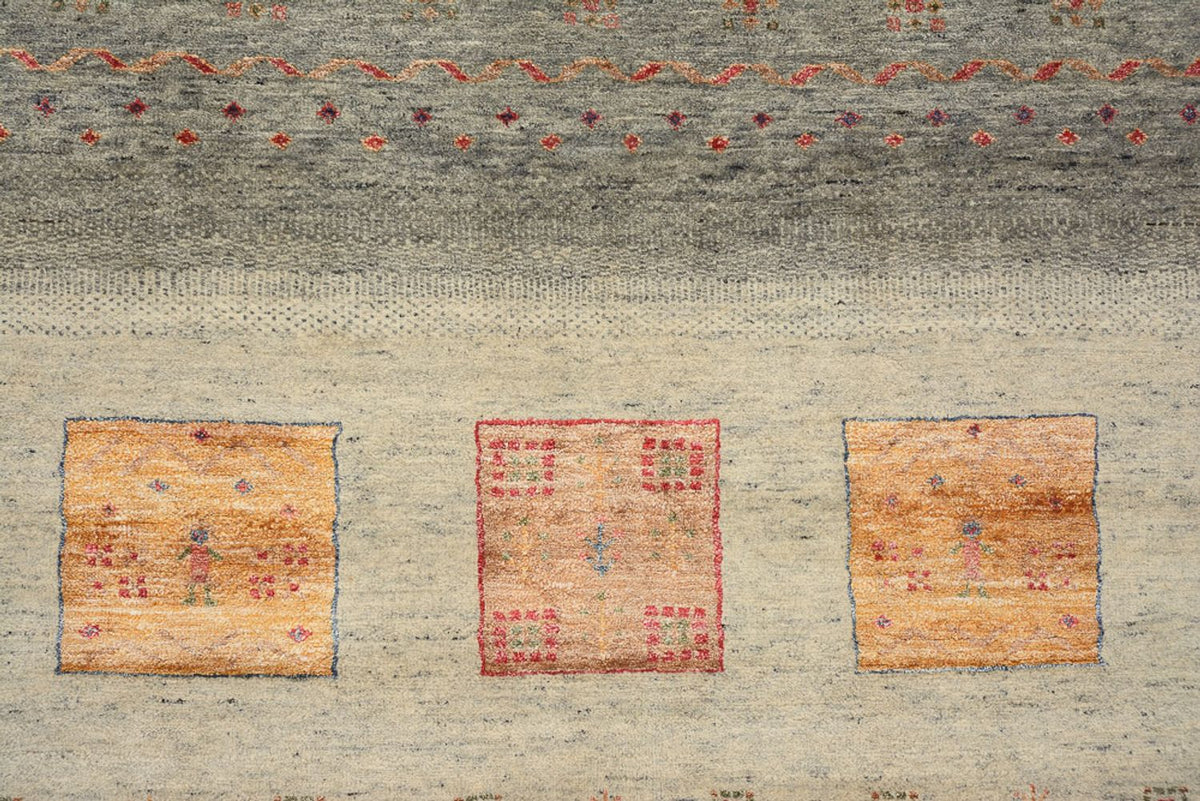 Dywan Gabbeh - Loribaft Indus - 336 x 250 cm - ciemny beż