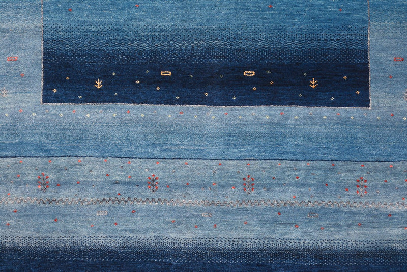 Dywan Gabbeh - Loribaft Indus - 235 x 169 cm - morski błękit