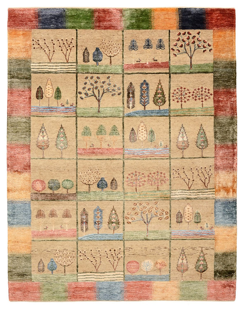 Dywan Gabbeh - Loribaft Indus - 201 x 157 cm - wielokolorowy