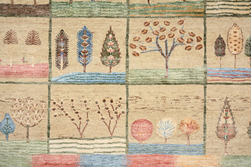 Dywan Gabbeh - Loribaft Indus - 201 x 157 cm - wielokolorowy