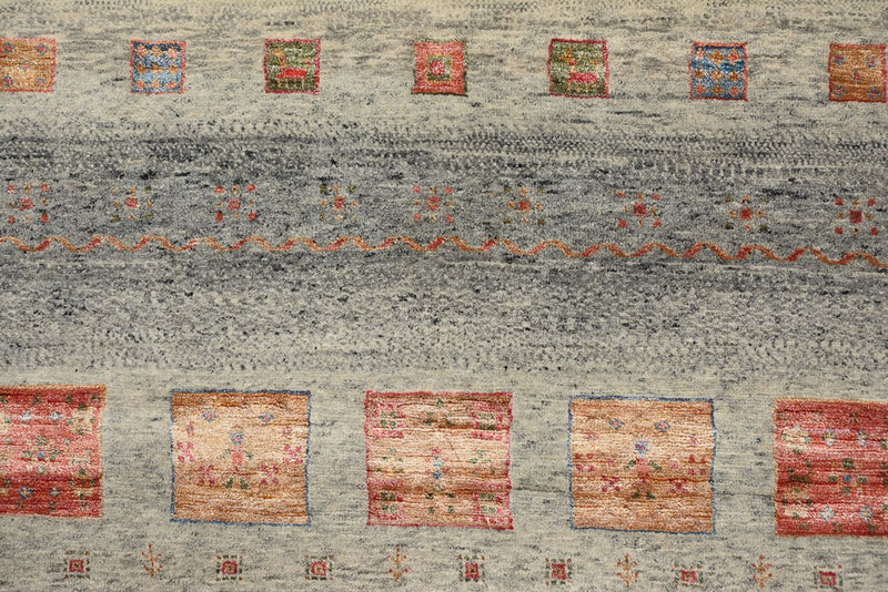 Dywan Gabbeh - Loribaft Indus kwadratowy  - 156 x 152 cm - ciemny beż