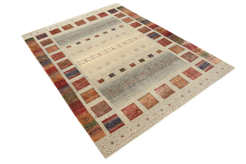 Dywan Gabbeh - Loribaft Indus - 204 x 154 cm - ciemny beż