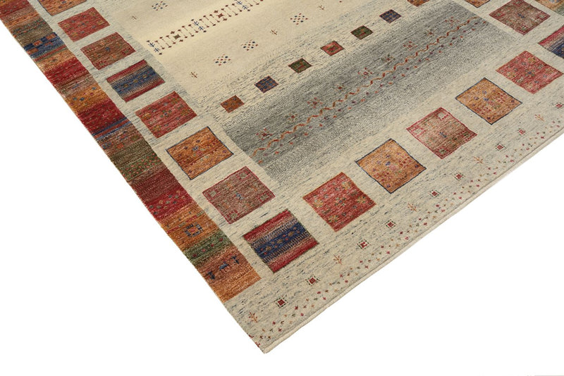 Dywan Gabbeh - Loribaft Indus - 204 x 154 cm - ciemny beż