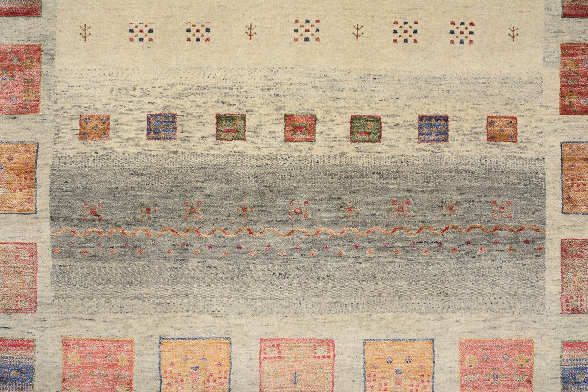 Dywan Gabbeh - Loribaft Indus - 204 x 154 cm - ciemny beż