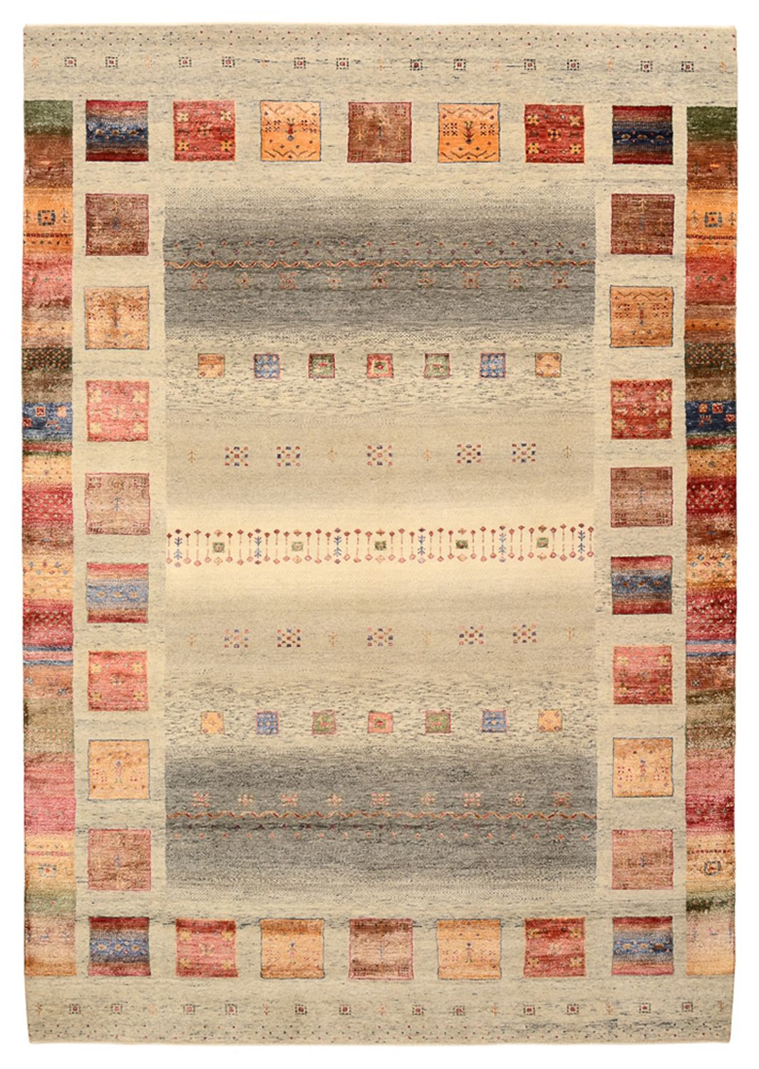 Dywan Gabbeh - Loribaft Indus - 301 x 207 cm - ciemny beż