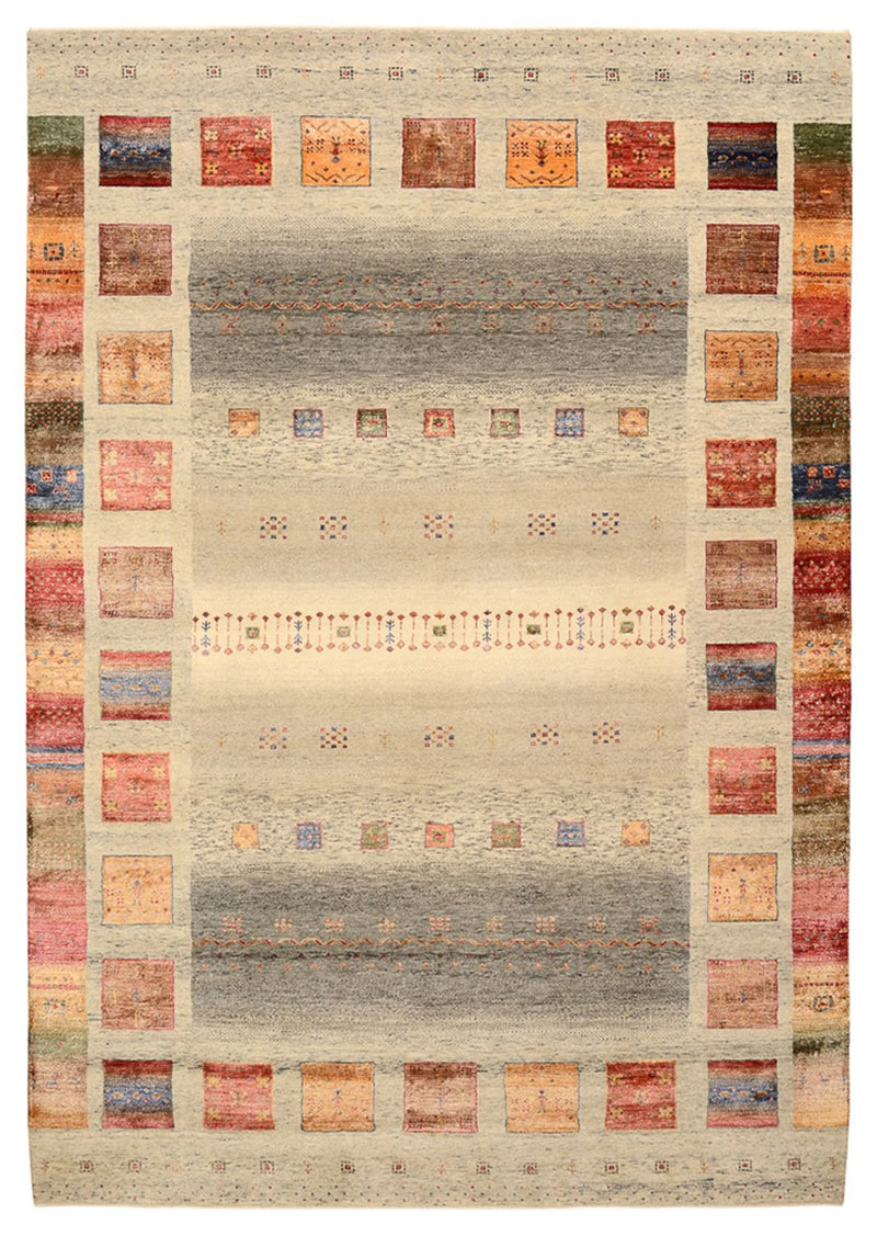 Dywan Gabbeh - Loribaft Indus - 301 x 207 cm - ciemny beż