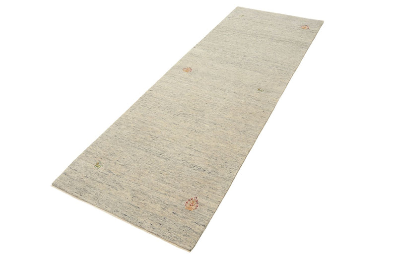 Biegacz Dywan Gabbeh - Loribaft Indus - 237 x 82 cm - ciemny beż