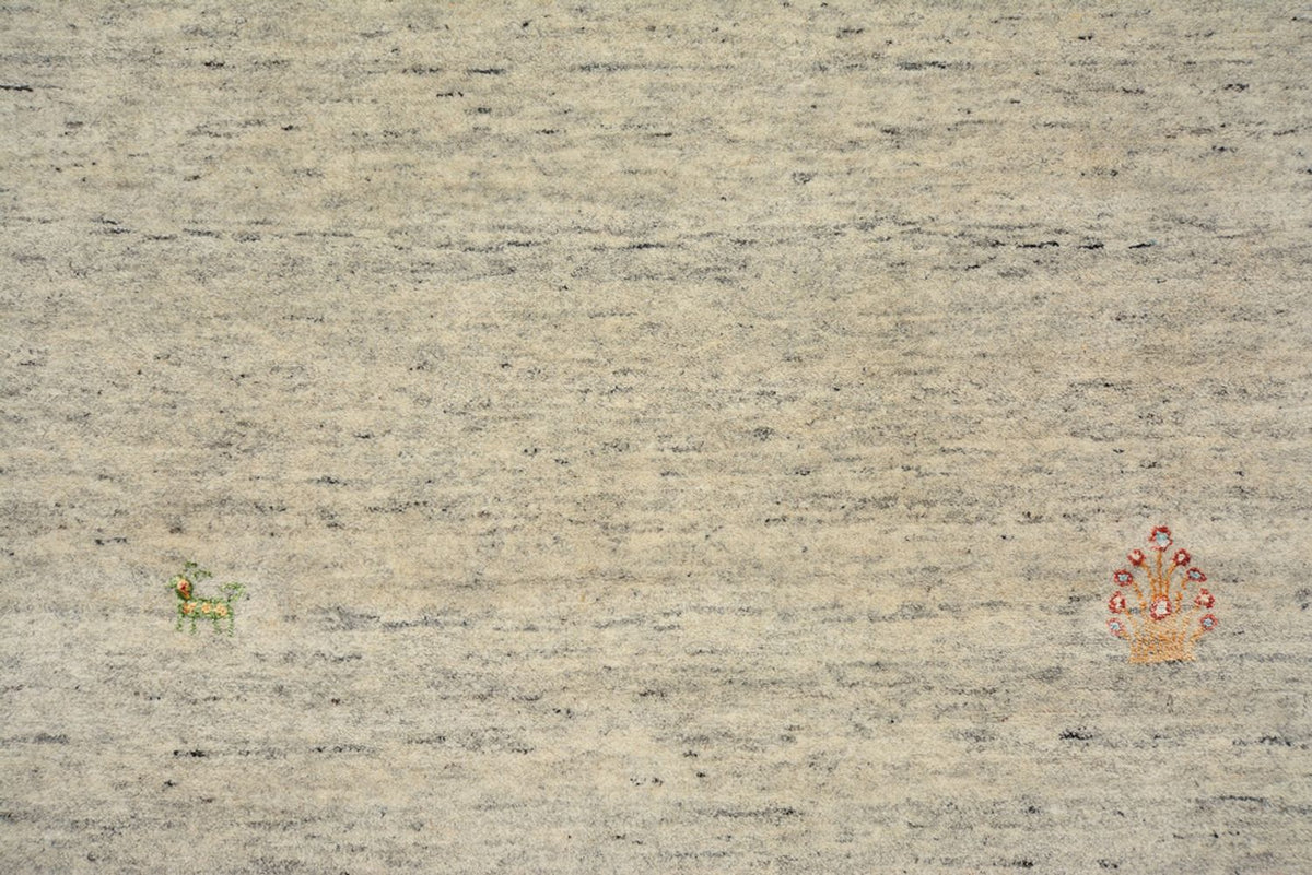 Biegacz Dywan Gabbeh - Loribaft Indus - 237 x 82 cm - ciemny beż