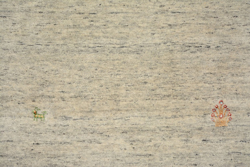 Biegacz Dywan Gabbeh - Loribaft Indus - 237 x 82 cm - ciemny beż