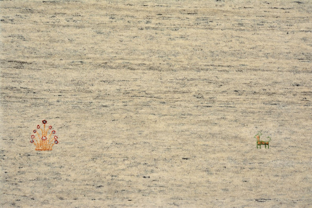 Biegacz Dywan Gabbeh - Loribaft Indus - 295 x 80 cm - ciemny beż