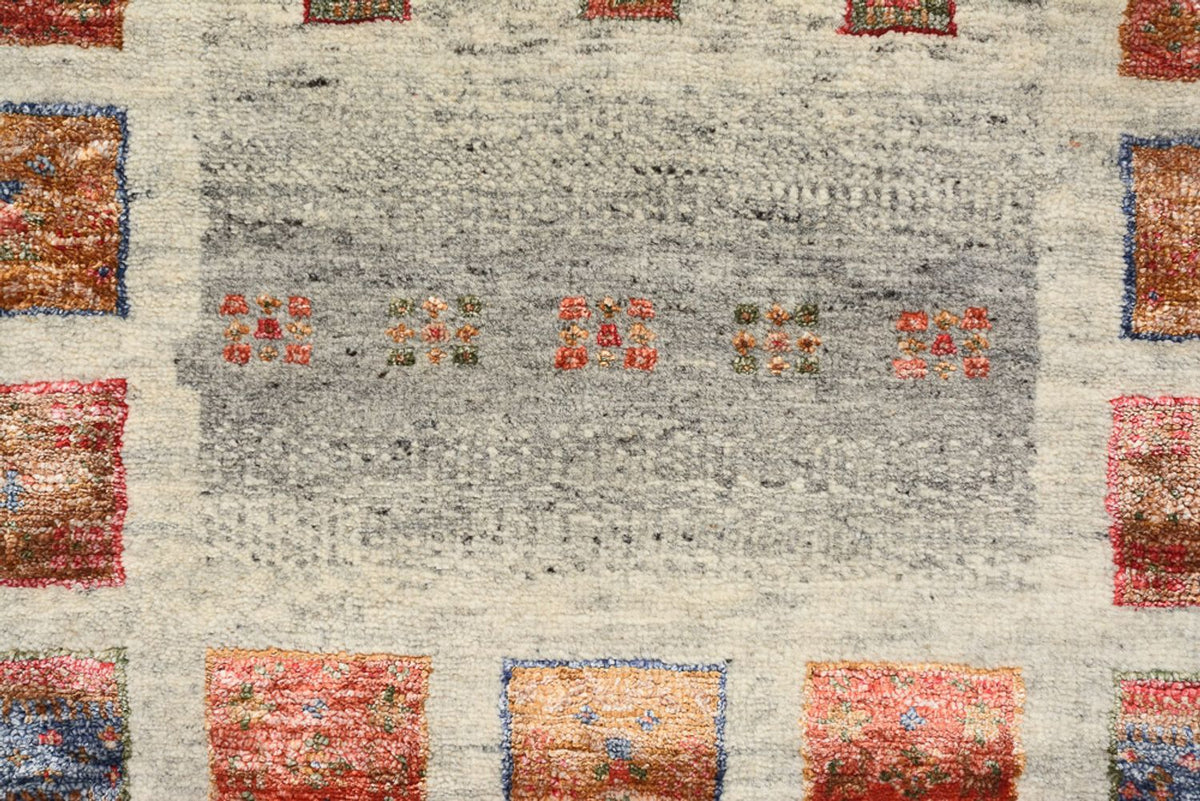 Dywan Gabbeh - Loribaft Indus - 139 x 74 cm - wielokolorowy