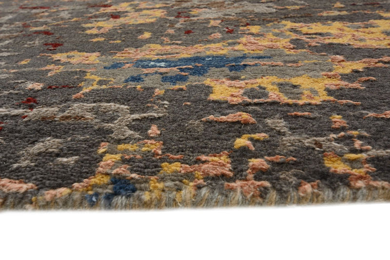 Designerski dywan okrągły  - 182 x 180 cm - wielokolorowy