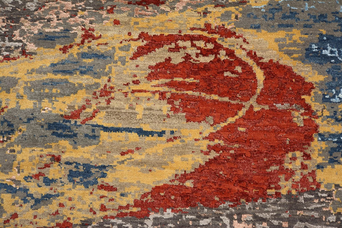 Designerski dywan okrągły  - 182 x 180 cm - wielokolorowy