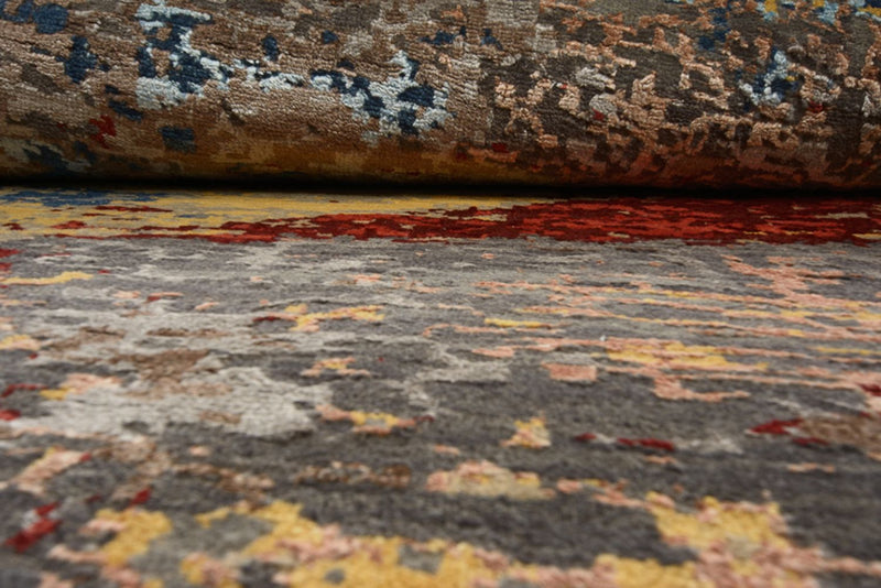 Designerski dywan okrągły  - 182 x 180 cm - wielokolorowy