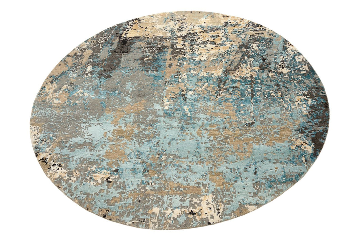 Designerski dywan okrągły  - 179 x 176 cm - wielokolorowy