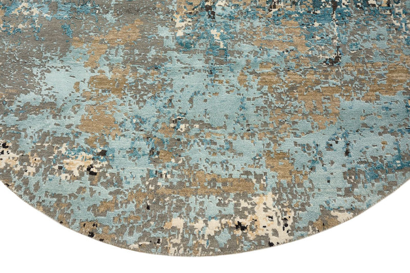 Designerski dywan okrągły  - 179 x 176 cm - wielokolorowy