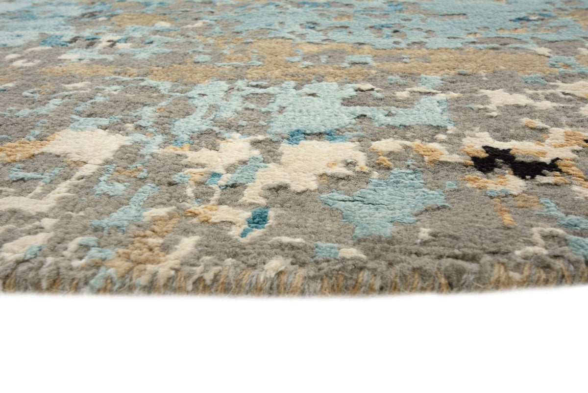 Designerski dywan okrągły  - 179 x 176 cm - wielokolorowy