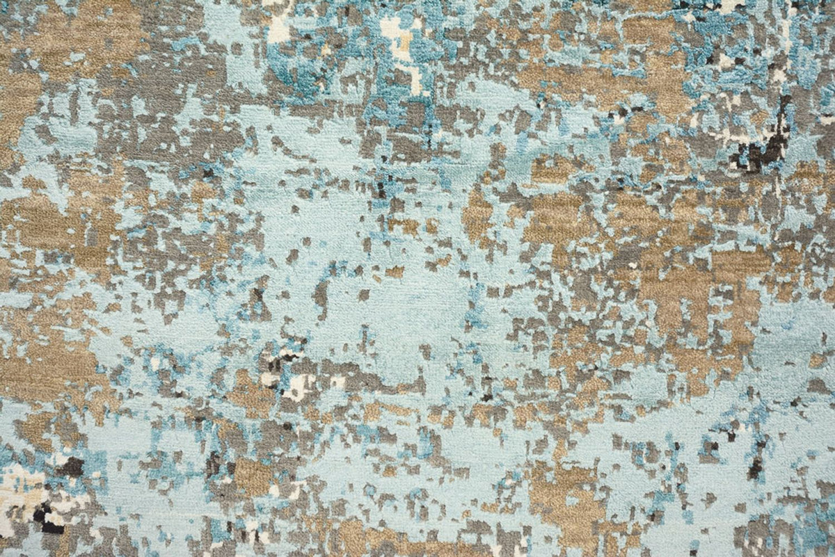 Designerski dywan okrągły  - 179 x 176 cm - wielokolorowy