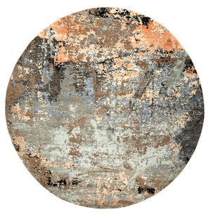 Designerski dywan okrągły  - 243 x 241 cm - wielokolorowy