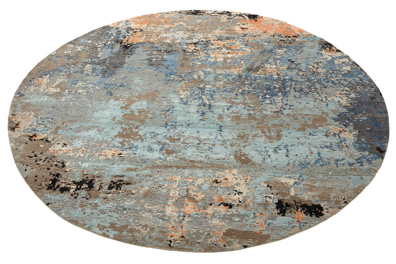 Designerski dywan okrągły  - 243 x 241 cm - wielokolorowy