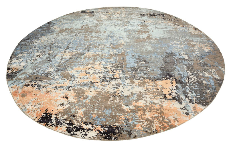 Designerski dywan okrągły  - 243 x 241 cm - wielokolorowy