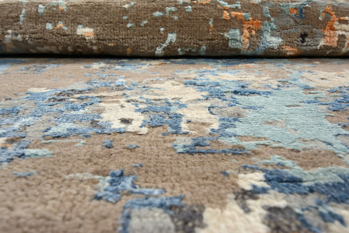 Designerski dywan okrągły  - 243 x 241 cm - wielokolorowy