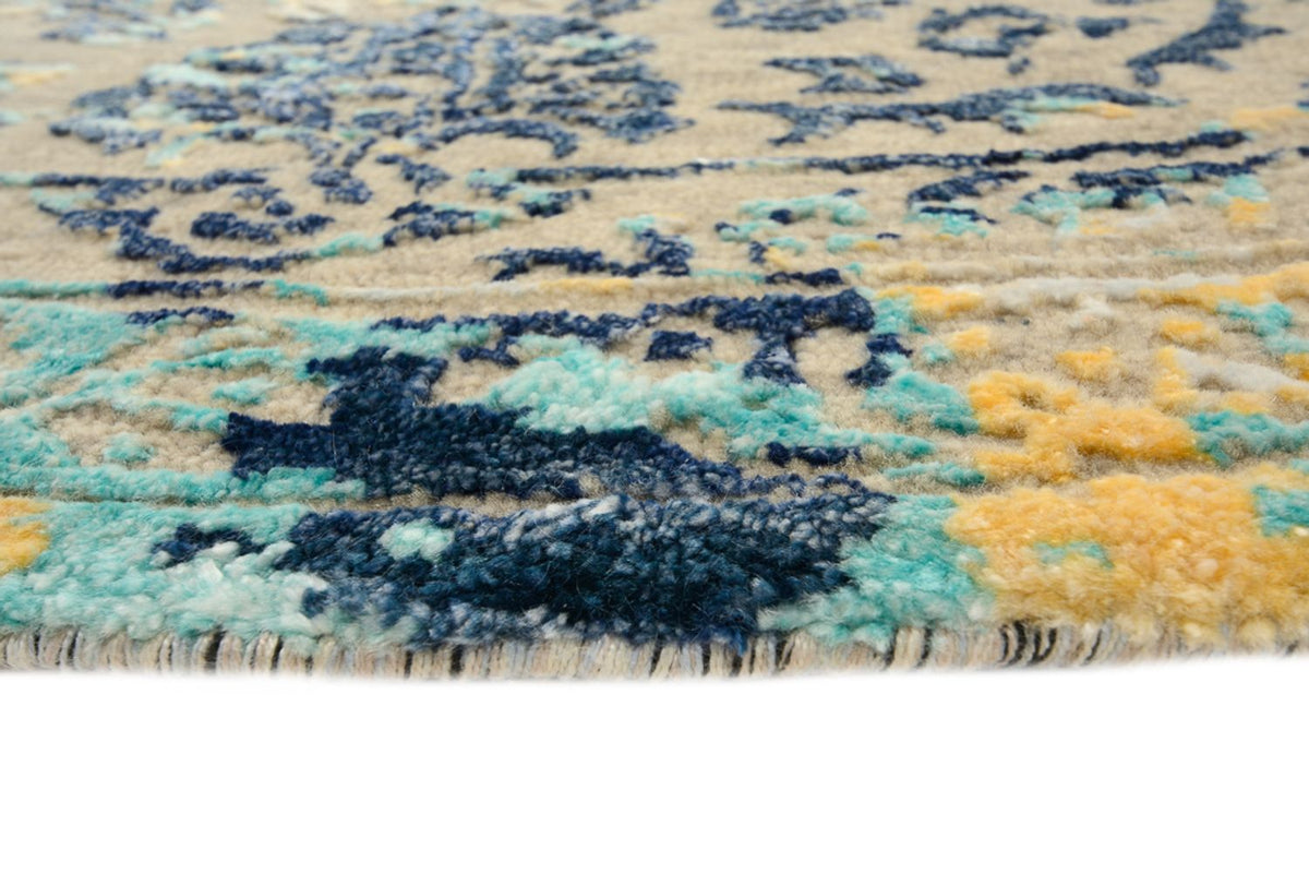 Designerski dywan okrągły  - 201 x 199 cm - wielokolorowy