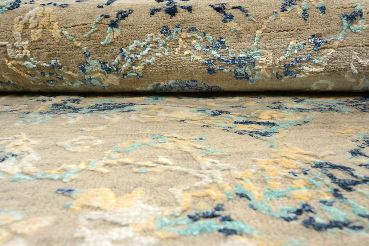 Designerski dywan okrągły  - 201 x 199 cm - wielokolorowy