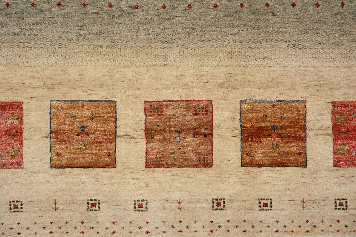 Dywan Gabbeh - Loribaft Indus - 302 x 206 cm - wielokolorowy