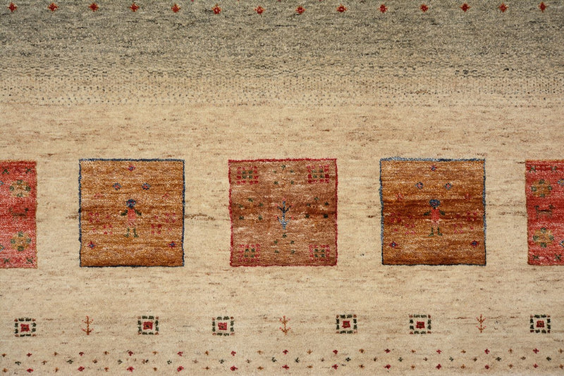 Dywan Gabbeh - Loribaft Indus - 302 x 206 cm - wielokolorowy