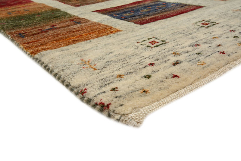 Dywan Gabbeh - Loribaft Indus kwadratowy  - 206 x 205 cm - wielokolorowy
