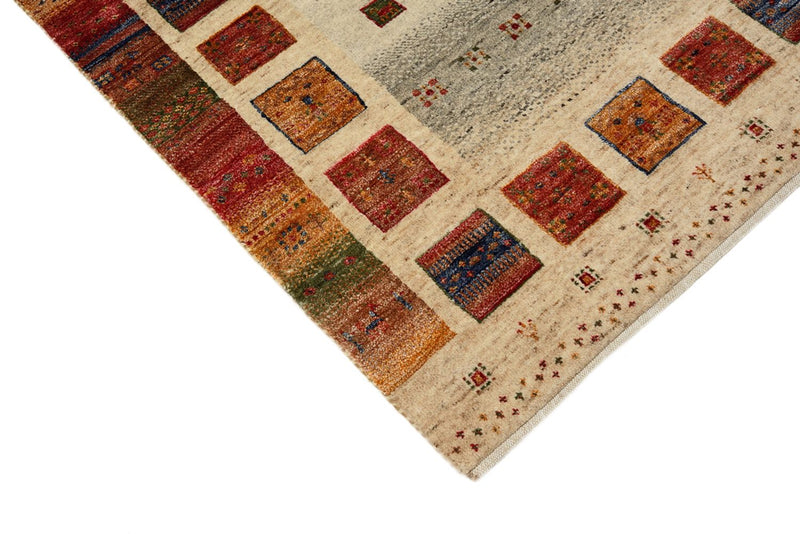 Biegacz Dywan Gabbeh - Loribaft Indus - 295 x 82 cm - wielokolorowy