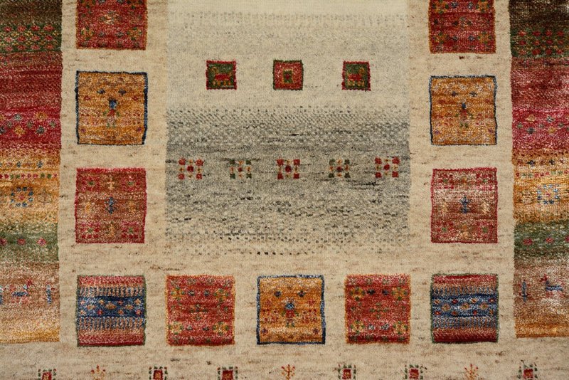 Biegacz Dywan Gabbeh - Loribaft Indus - 295 x 82 cm - wielokolorowy