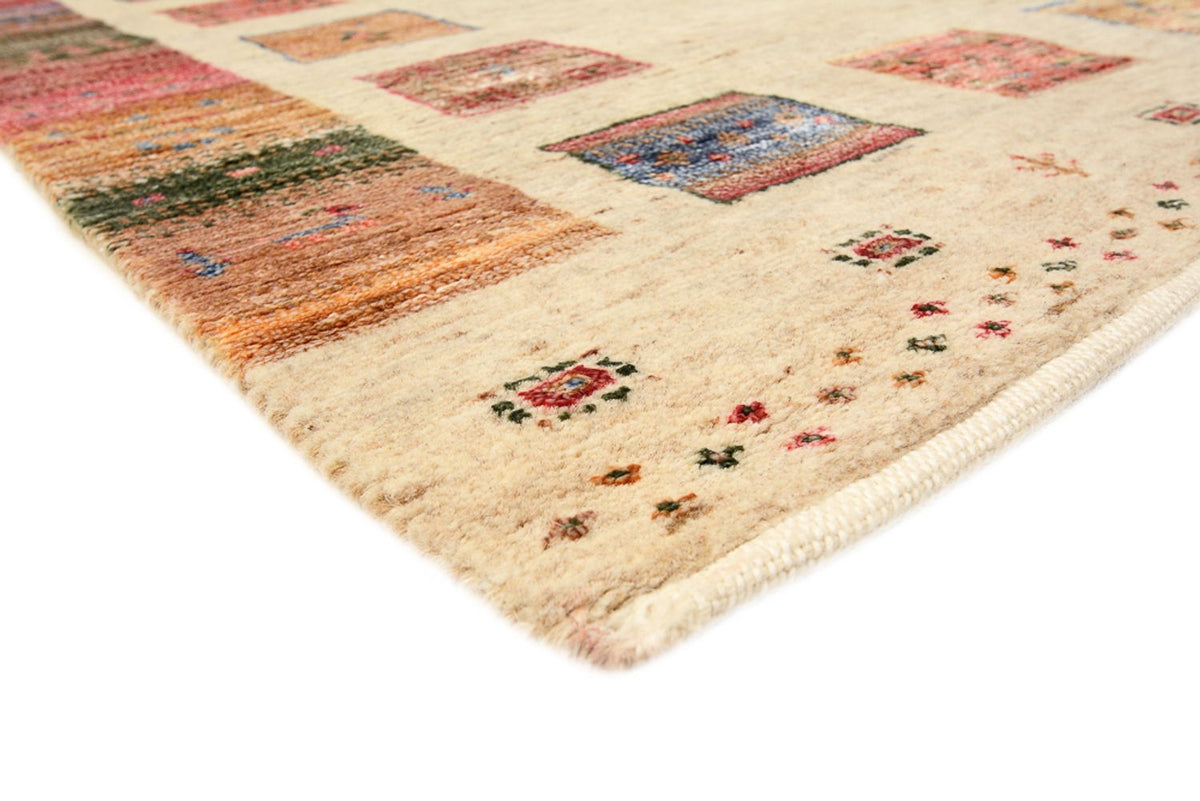 Biegacz Dywan Gabbeh - Loribaft Indus - 202 x 94 cm - wielokolorowy