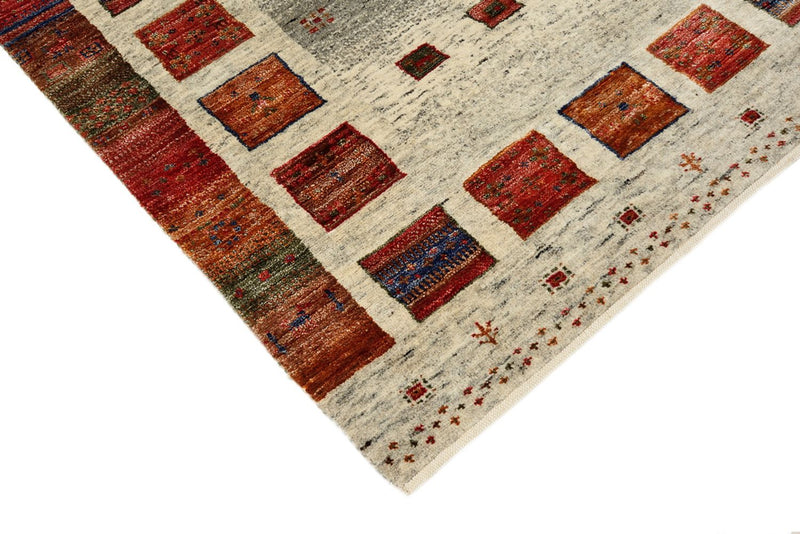 Biegacz Dywan Gabbeh - Loribaft Indus - 256 x 84 cm - wielokolorowy