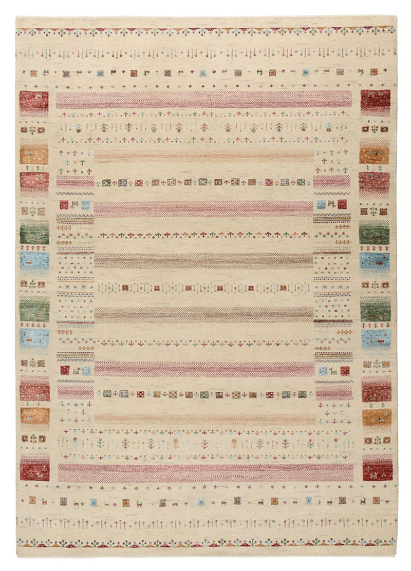 Dywan Gabbeh - Loribaft Indus - 246 x 174 cm - jasny beż